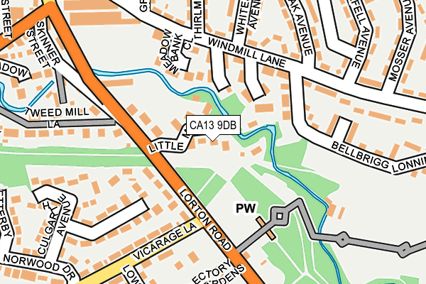 CA13 9DB map - OS OpenMap – Local (Ordnance Survey)