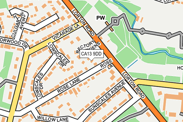 CA13 9DD map - OS OpenMap – Local (Ordnance Survey)