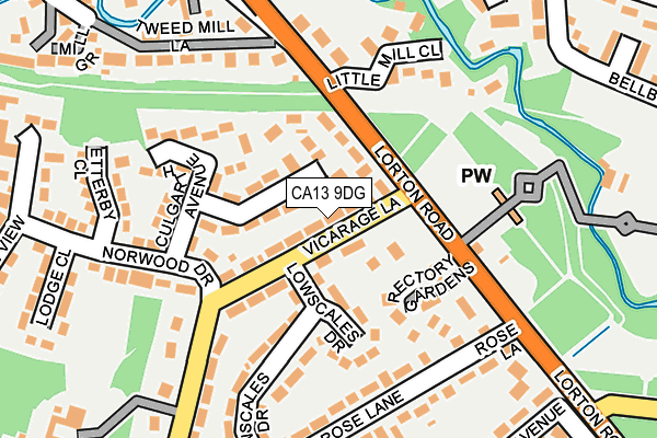 CA13 9DG map - OS OpenMap – Local (Ordnance Survey)