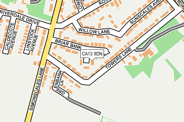 CA13 9DN map - OS OpenMap – Local (Ordnance Survey)