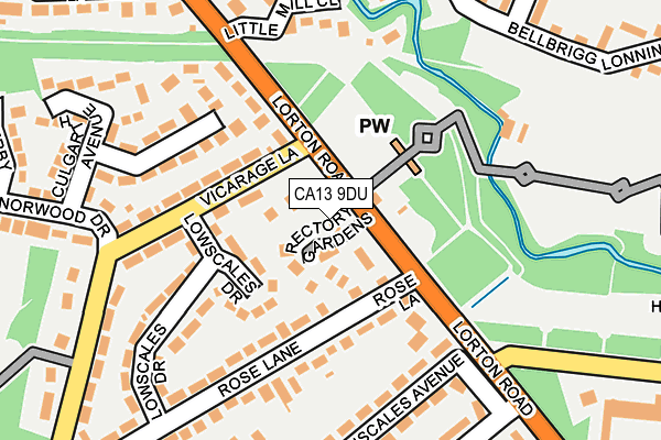 CA13 9DU map - OS OpenMap – Local (Ordnance Survey)