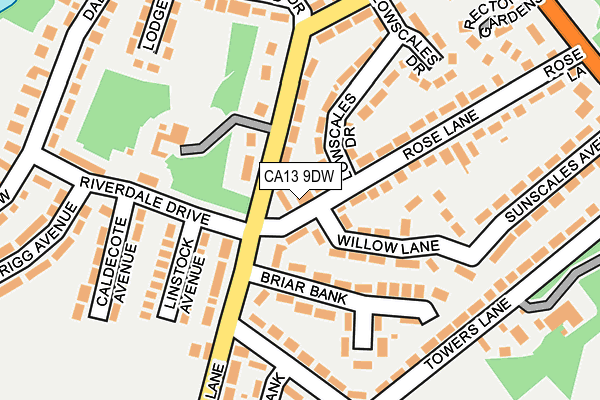 CA13 9DW map - OS OpenMap – Local (Ordnance Survey)