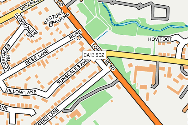 CA13 9DZ map - OS OpenMap – Local (Ordnance Survey)