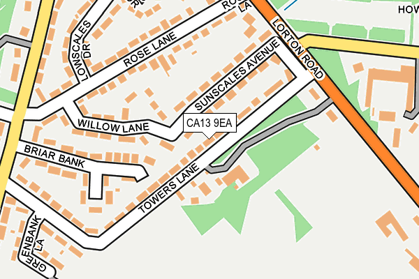 CA13 9EA map - OS OpenMap – Local (Ordnance Survey)