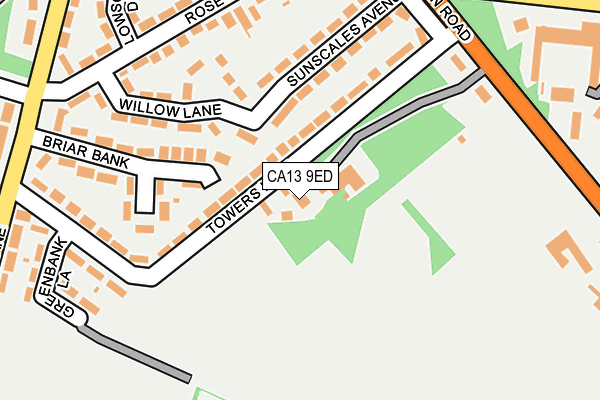 CA13 9ED map - OS OpenMap – Local (Ordnance Survey)