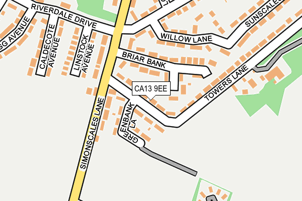 CA13 9EE map - OS OpenMap – Local (Ordnance Survey)
