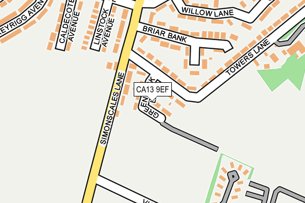 CA13 9EF map - OS OpenMap – Local (Ordnance Survey)