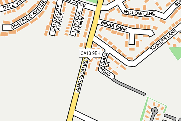 CA13 9EH map - OS OpenMap – Local (Ordnance Survey)