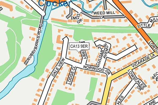 CA13 9ER map - OS OpenMap – Local (Ordnance Survey)