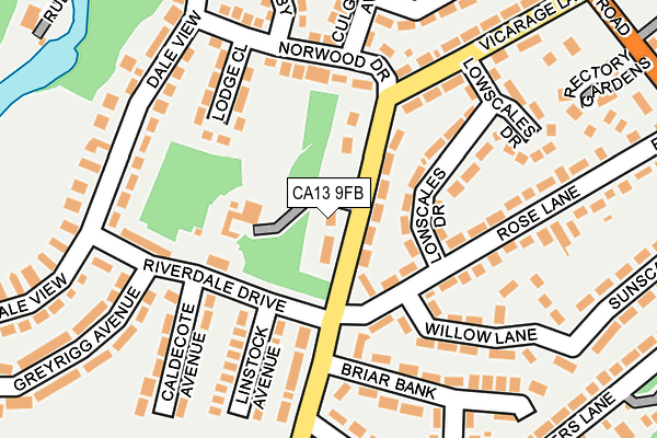 CA13 9FB map - OS OpenMap – Local (Ordnance Survey)