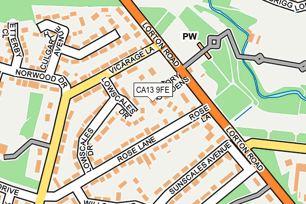 CA13 9FE map - OS OpenMap – Local (Ordnance Survey)