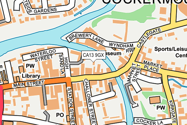 CA13 9GX map - OS OpenMap – Local (Ordnance Survey)