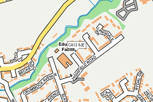 CA13 9JE map - OS OpenMap – Local (Ordnance Survey)