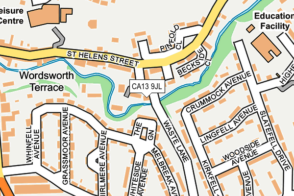 CA13 9JL map - OS OpenMap – Local (Ordnance Survey)