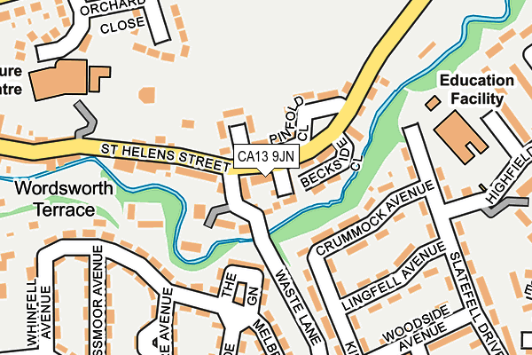 CA13 9JN map - OS OpenMap – Local (Ordnance Survey)