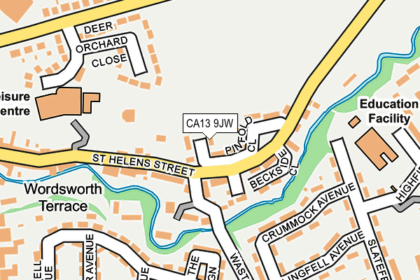 CA13 9JW map - OS OpenMap – Local (Ordnance Survey)