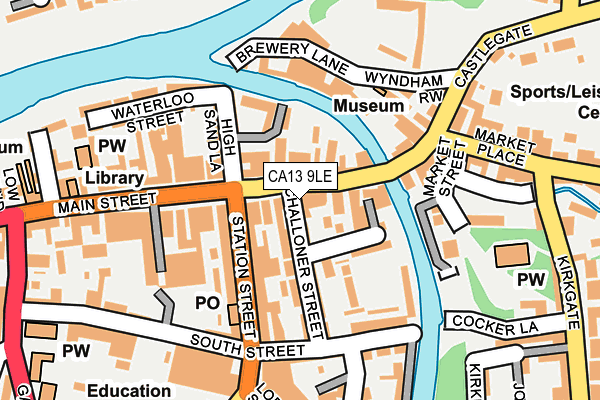 Map of THE GLOBE HOTEL (COCKERMOUTH) LIMITED at local scale