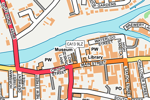 CA13 9LZ map - OS OpenMap – Local (Ordnance Survey)