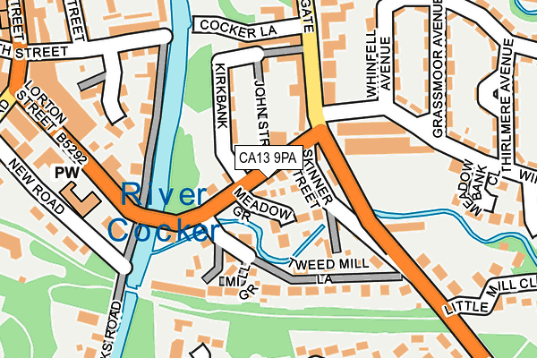 CA13 9PA map - OS OpenMap – Local (Ordnance Survey)