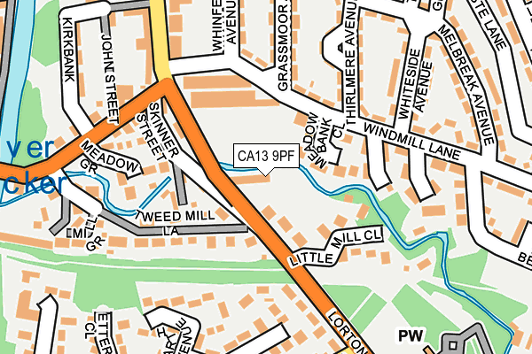 CA13 9PF map - OS OpenMap – Local (Ordnance Survey)