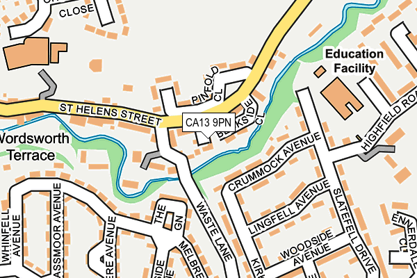 CA13 9PN map - OS OpenMap – Local (Ordnance Survey)