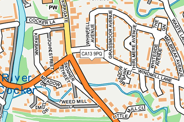 CA13 9PQ map - OS OpenMap – Local (Ordnance Survey)