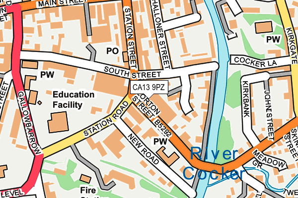 CA13 9PZ map - OS OpenMap – Local (Ordnance Survey)