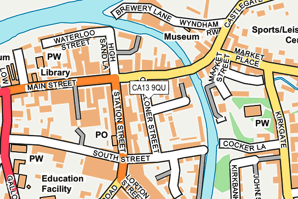 CA13 9QU map - OS OpenMap – Local (Ordnance Survey)