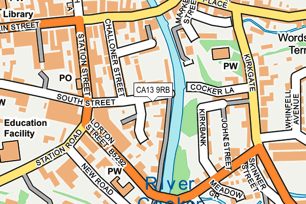 CA13 9RB map - OS OpenMap – Local (Ordnance Survey)