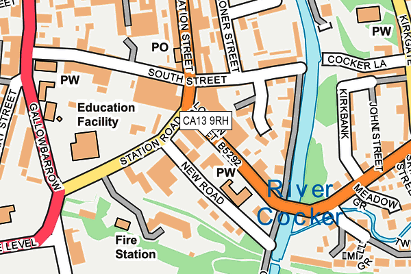 Map of COCKERMOUTH PHYSIOTHERAPY LTD at local scale