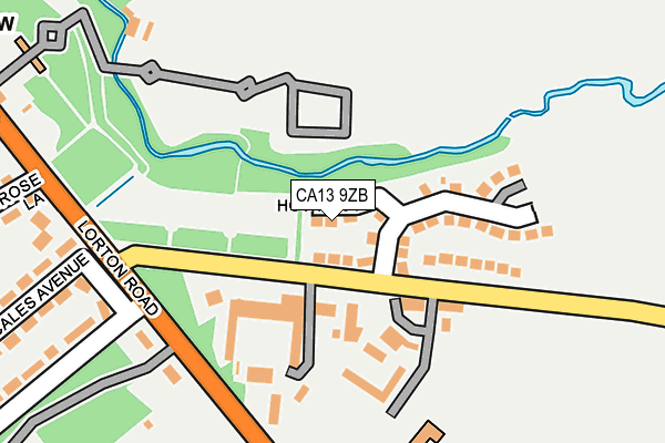 CA13 9ZB map - OS OpenMap – Local (Ordnance Survey)