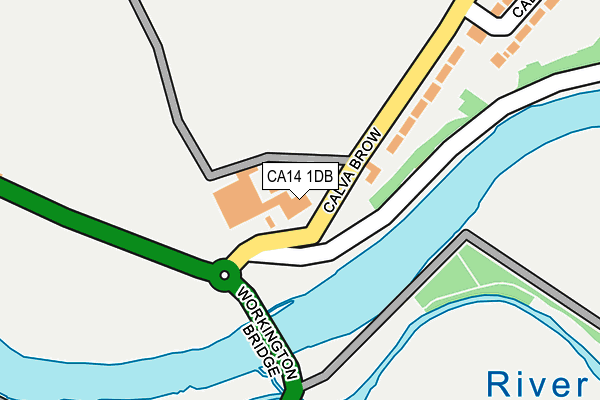 CA14 1DB map - OS OpenMap – Local (Ordnance Survey)