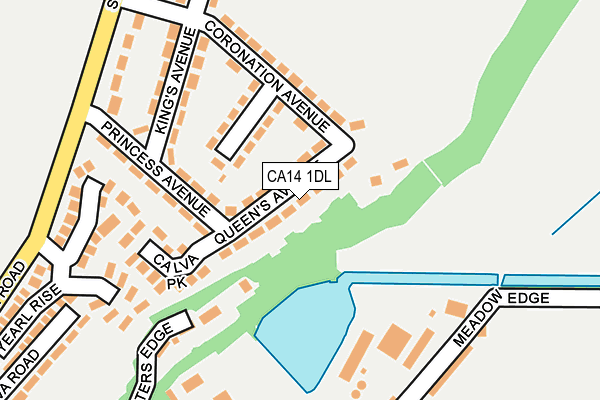 CA14 1DL map - OS OpenMap – Local (Ordnance Survey)