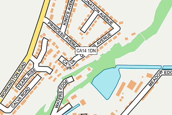 CA14 1DN map - OS OpenMap – Local (Ordnance Survey)