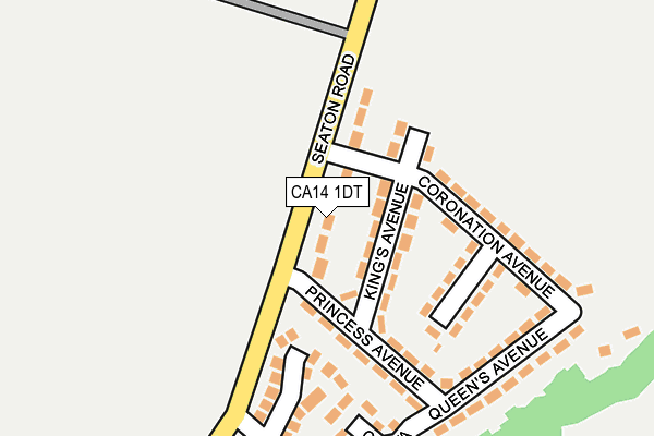 CA14 1DT map - OS OpenMap – Local (Ordnance Survey)