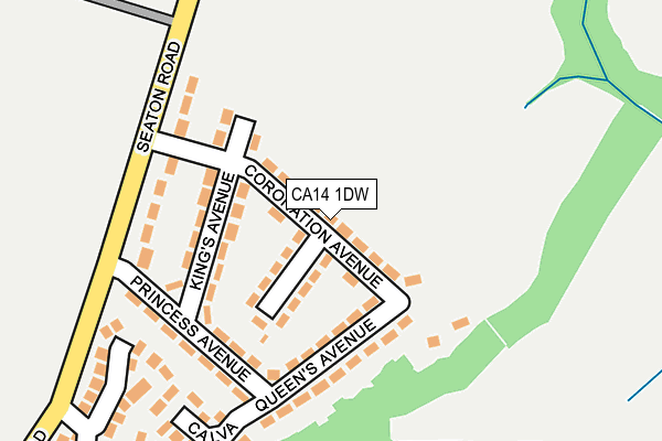 CA14 1DW map - OS OpenMap – Local (Ordnance Survey)