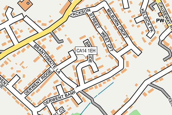 CA14 1EH map - OS OpenMap – Local (Ordnance Survey)