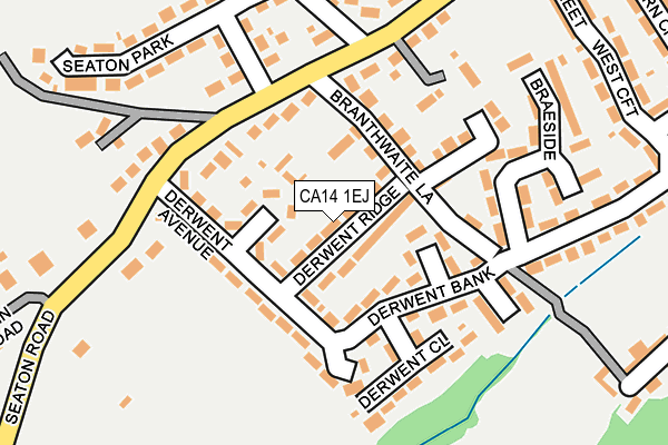 CA14 1EJ map - OS OpenMap – Local (Ordnance Survey)