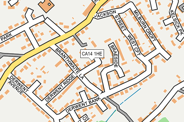 CA14 1HE map - OS OpenMap – Local (Ordnance Survey)