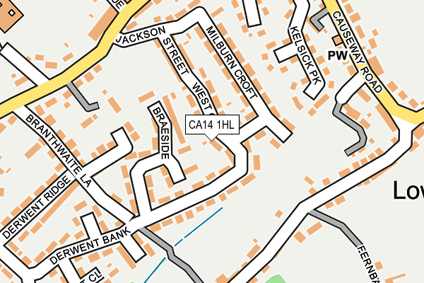CA14 1HL map - OS OpenMap – Local (Ordnance Survey)