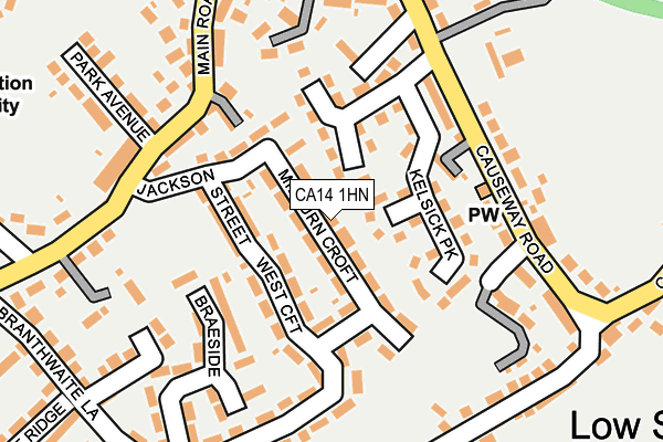 CA14 1HN map - OS OpenMap – Local (Ordnance Survey)