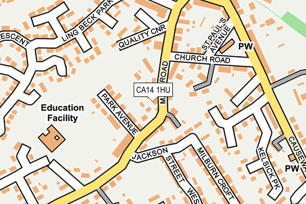 CA14 1HU map - OS OpenMap – Local (Ordnance Survey)