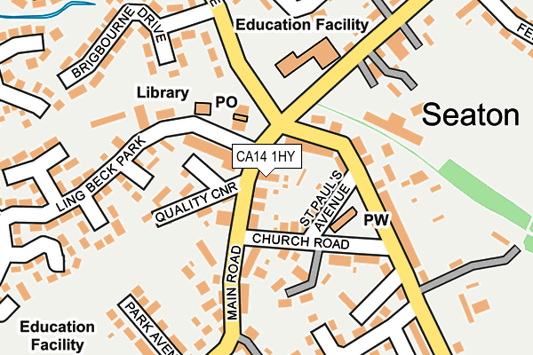 CA14 1HY map - OS OpenMap – Local (Ordnance Survey)