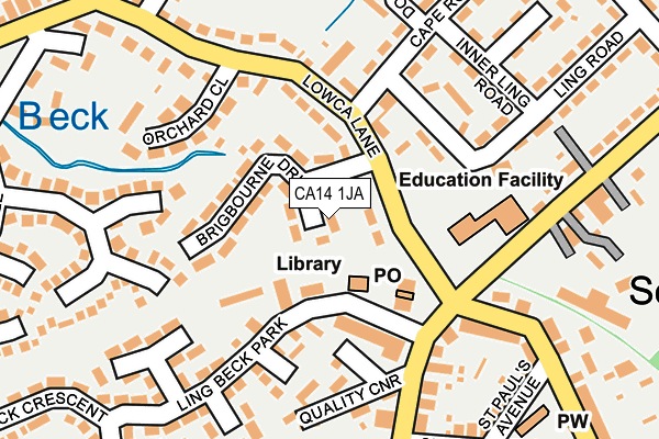 CA14 1JA map - OS OpenMap – Local (Ordnance Survey)