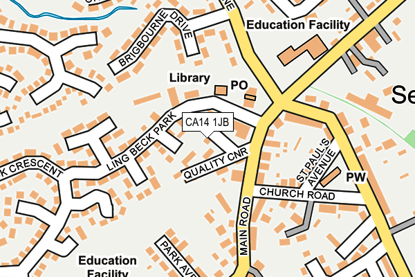 CA14 1JB map - OS OpenMap – Local (Ordnance Survey)