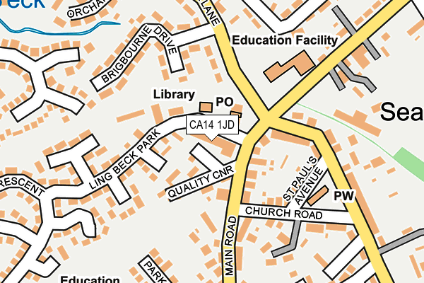 CA14 1JD map - OS OpenMap – Local (Ordnance Survey)