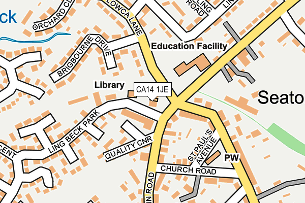 CA14 1JE map - OS OpenMap – Local (Ordnance Survey)