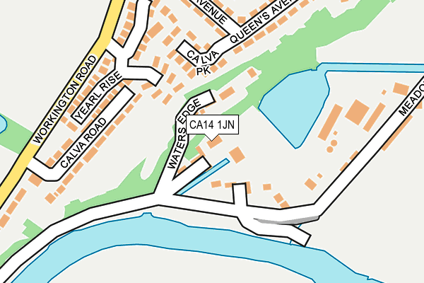 CA14 1JN map - OS OpenMap – Local (Ordnance Survey)