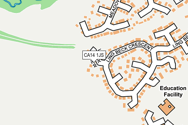 CA14 1JS map - OS OpenMap – Local (Ordnance Survey)