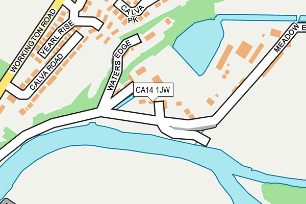 CA14 1JW map - OS OpenMap – Local (Ordnance Survey)